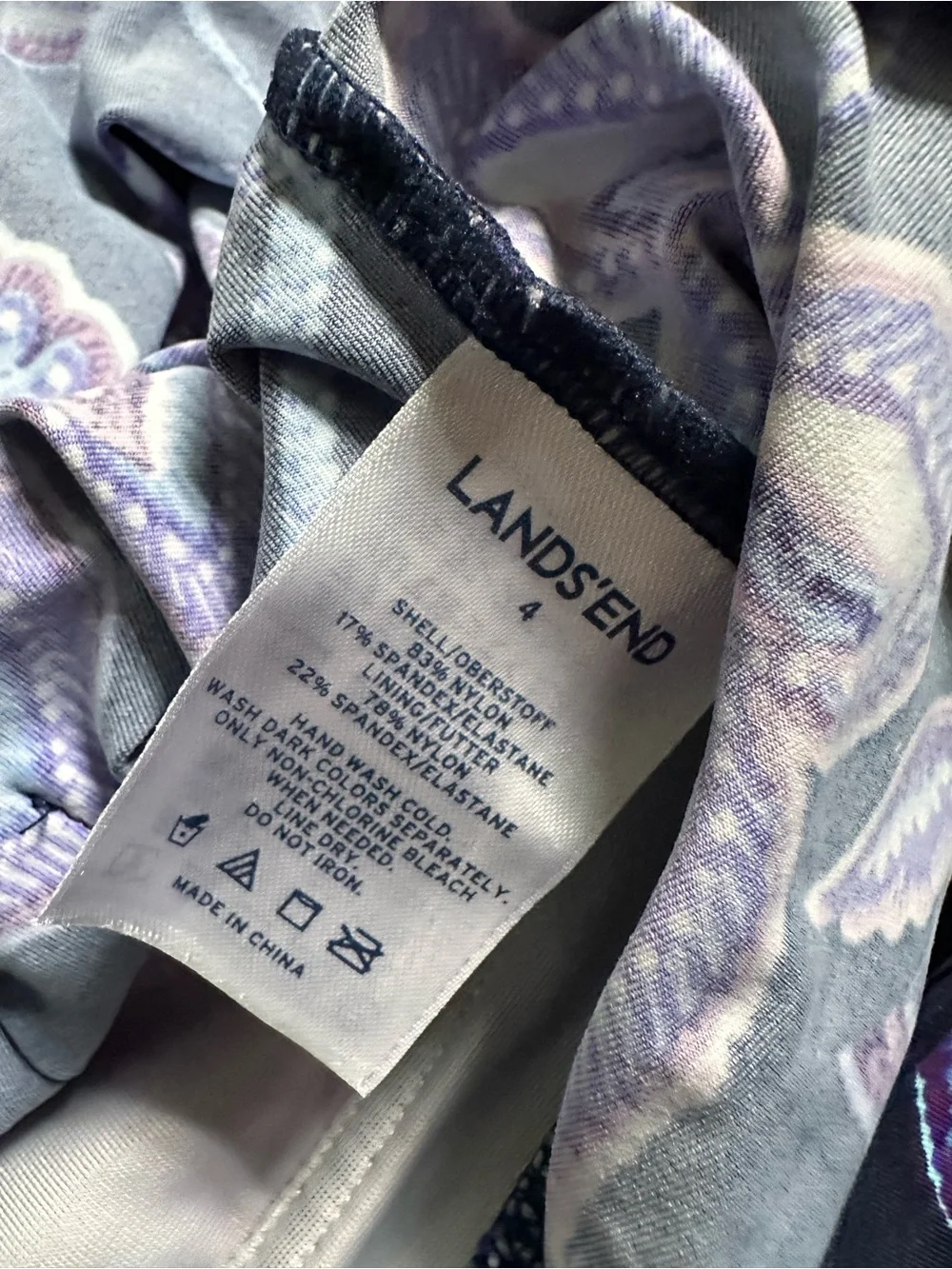 Lands End racerback tankini top, size 4